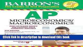 [Popular] Barron s AP Microeconomics/Macroeconomics, 5th Edition Hardcover Free