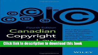 [Popular] Canadian Copyright Law Hardcover Free