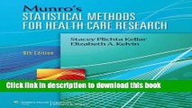 [Download] Munro s Statistical Methods for Health Care Research Paperback Collection