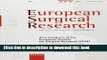 [Download] European Society for Surgical Research (ESSR): 41st Congress, Rostock, May 2006: