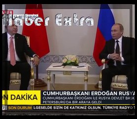 Putin'in Erdoğan'ı Karşılaması 9 Ağustos 2016 St. Petersburg