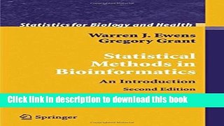 [Download] Statistical Methods in Bioinformatics: An Introduction (Statistics for Biology and