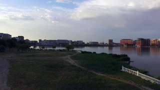 Ak-Gel Lake and the Caspian Sea