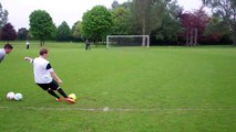 Stevenage FC goalkeeper Chris Day hits Crossbar Challenge (24 seconds)