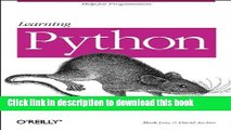 Download Learning Python (Help for Programmers) E-Book Free
