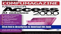 [PDF] Access 2000 Manual de Uso al Maximo: Manuales Compumagazine, en Espanol / Spanish