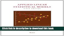 [Read PDF] Applied Linear Statistical Models Download Online