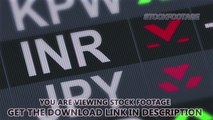 World currency exchange rate fluctuations on display. Global financial market. Stock Footage
