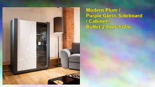 Modern Plum / Purple Gloss Sideboard / Cabinet