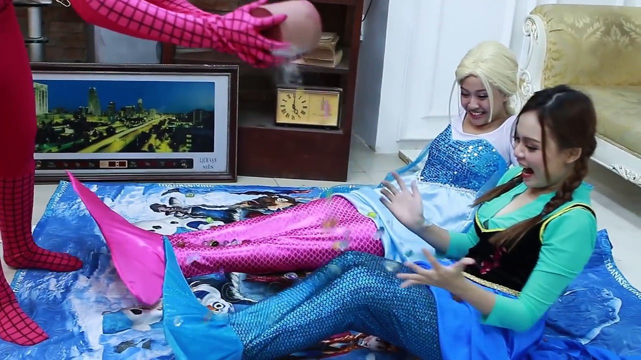 Superhero Real Life | FROZEN ELSA BECOMES A MERMAID! SPIDERMAN PINK SPIDERGIRL JOKER ANNA HULK