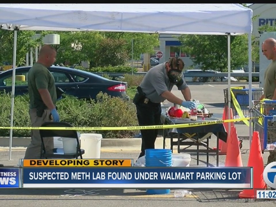 Suspected meth lab found under Walmart parking lot