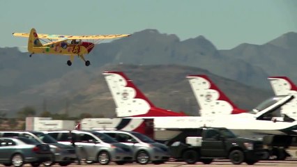 Plane Lands On Moving Truck • Air Show Stunt