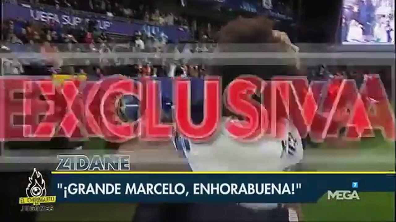 La celebración de Zinedine Zidane con los jugadores tras ganar la supercopa de