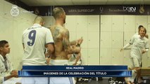Sergio Ramos arrose ses coéquipiers avec du champagne - Real Madrid vs. FC Séville