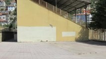 Antalya Kuruyan Çim Saha Yandı, Stadyum Karardı