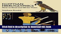 [Popular] Books Egyptian Hieroglyphics: How to Read and Write Them Full Download