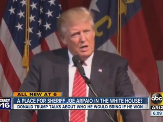 Arpaio headed to D.C.? Trump hints at cabinet