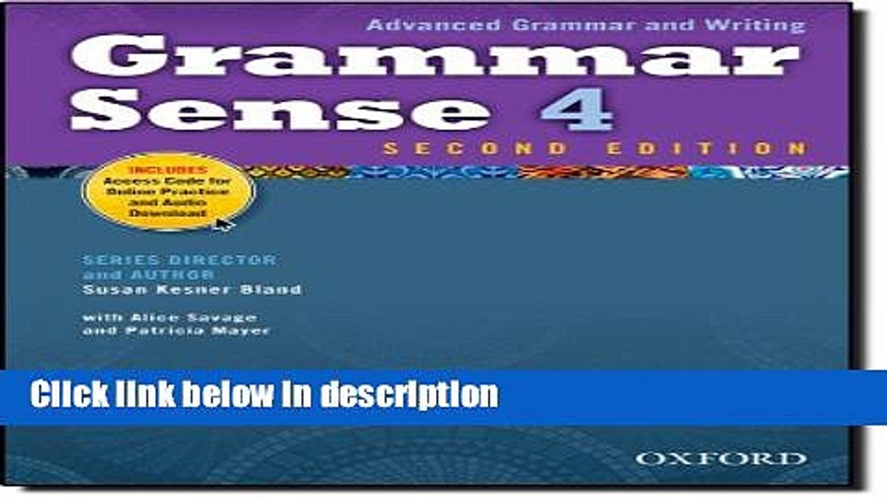 [PDF] Grammar Sense 4 Student Book with Online Practice Access Code Card (Advanced Grammar and