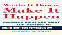 [Download] Write It Down Make It Happen: Knowing What You Want And Getting It Hardcover Collection