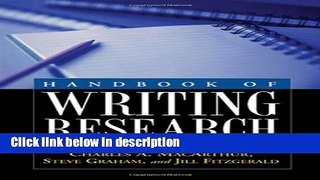 Books Handbook of Writing Research, First Edition Full Online