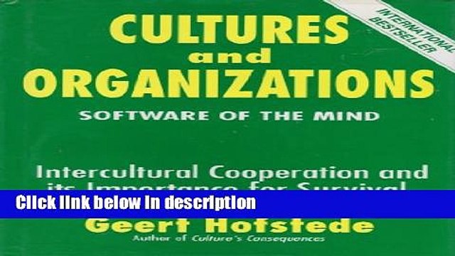 Download Cultures and Organizations: Software of the Mind : Intercultural Cooperation and Its