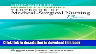 [Popular] Books Study Guide for Brunner   Suddarth s Textbook of Medical-Surgical Nursing Free