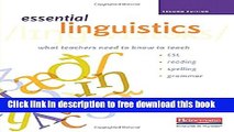 [Popular] Books Essential Linguistics, Second Edition: What Teachers Need to Know to Teach ESL,