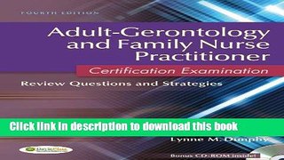 [Popular] Books Adult-Gerontology and Family Nurse Practitioner Certification Examination: Review