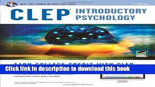[Popular] Books CLEPÂ® Introductory Psychology Book + Online (CLEP Test Preparation) Free Online