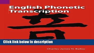 Ebook English Phonetic Transcription Free Download