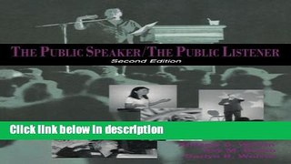 Books The Public Speaker / The Public Listener Full Online