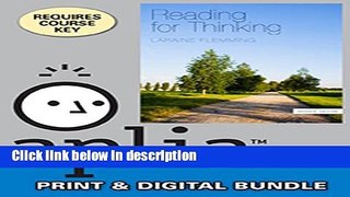 Download Bundle: Reading for Thinking, 7th + Aplia(TM), 1 term Printed Access Card Full Online