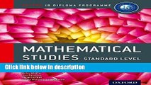Download IB Mathematical Studies Standard Level Course Book: Oxford IB Diploma Program Book Online