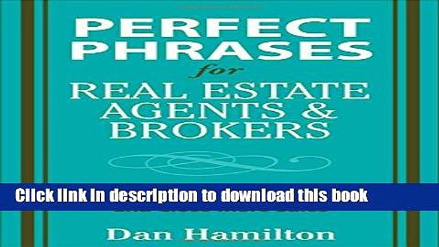 [Read PDF] Perfect Phrases for Real Estate Agents Brokers (Perfect Phrases Series) Download Online