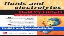 [Popular] Fluids and Electrolytes Demystified Hardcover Free