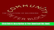 [Popular] Books Community: The Structure of Belonging Full Online