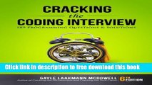 [Popular] Books Cracking the Coding Interview: 189 Programming Questions and Solutions Free Online