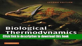 [Popular] Biological Thermodynamics Hardcover Free