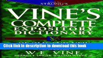 [Popular] Books Vines Complete Expository Dictionary of Old and N: With Topical Index Full Online