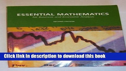 [PDF Kindle] Essential Mathematics for Business and Economic Analysis Free Books