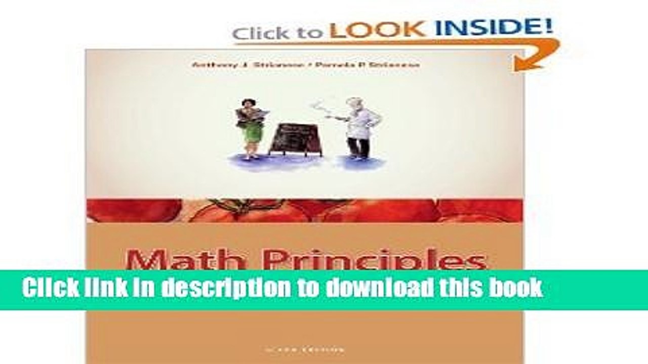 [PDF Kindle] Math Principles for Food Service Occupations 6th (Sixth) Edition Free Books