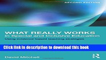 [PDF] What Really Works in Special and Inclusive Education: Using evidence-based teaching