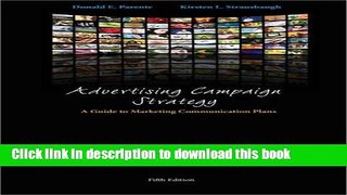 [Download] Advertising Campaign Strategy: A Guide to Marketing Communication Plans Hardcover Online