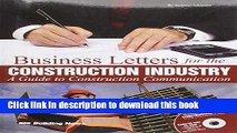 [Read PDF] Business Letters for the Construction Industry: A Guide to Construction Communication