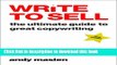 [Read PDF] Write to Sell: The Ultimate Guide to Great Copywriting Download Online