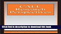 [PDF] CALL Research Perspectives (ESL   Applied Linguistics Professional Series) Reads Online