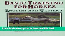 [Popular] Basic Training for Horses (Doubleday Equestrian Library) Hardcover Free