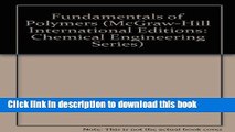 Download Fundamentals of Polymers (McGraw-Hill International Editions: Chemical Engineering