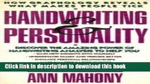 [Download] Handwriting and Personality: How Graphology Reveals What Makes People Tick Kindle Online