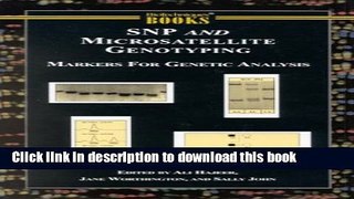 [PDF] Snp and Microsatellite Genotyping (Molecular Laboratory Methods Series) Book Free